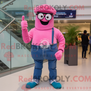 Mascot character of a Pink...