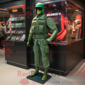 Mascot character of a Green...