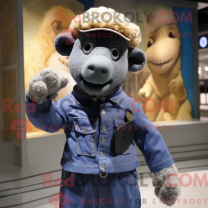 Mascot character of a Navy...