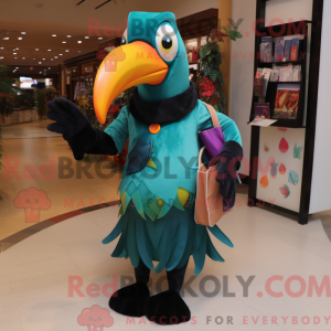 Mascot character of a Teal...