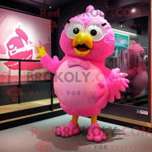 Mascot character of a Pink...