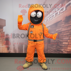 Maskotfigur af en Orange...
