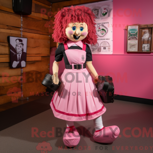 Mascot character of a Pink...