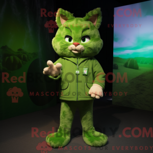 Mascot character of a Green...