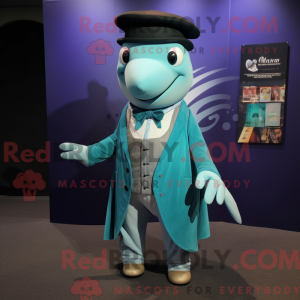 Mascot character of a Cyan...