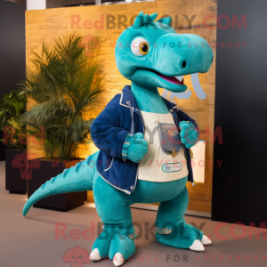 Mascot character of a Teal...