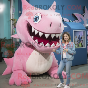 Mascot character of a Pink...