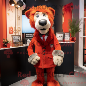 Maskotfigur af en Red...