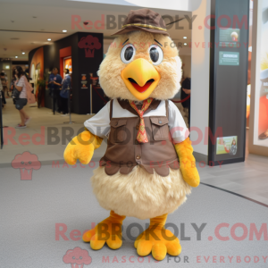 Mascot character of a Brown...