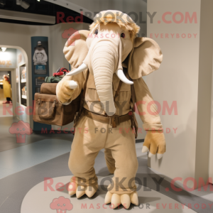 Mascot character of a Beige...