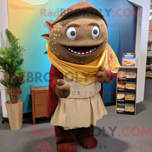 Postava maskota Brown Fish...