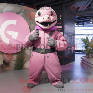 Mascot character of a Pink...