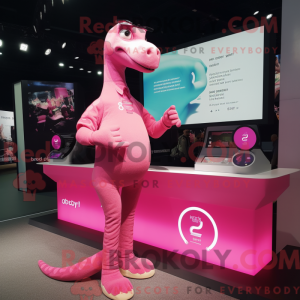 Mascot character of a Pink...
