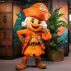 Máscara de cor de laranja...
