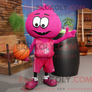 Máscara de basquete magenta...