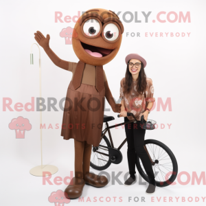 Mascot character of a Brown...