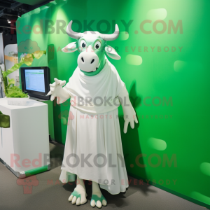 Green Zebu mascotte kostuum...