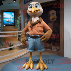 Mascot character of a Brown...