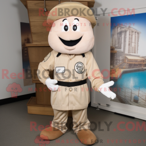 Mascot character of a Beige...