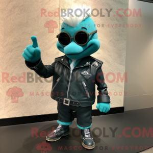 Mascot character of a Teal...