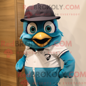 Mascot character of a Teal...