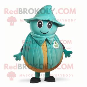 Teal Melon mascotte kostuum...