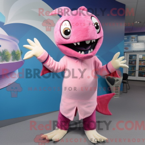 Mascot character of a Pink...