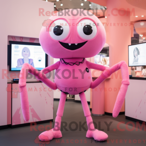 Mascot character of a Pink...