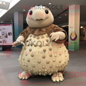 Mascot character of a Beige...