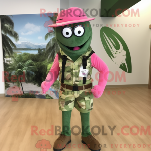 Mascot character of a Pink...