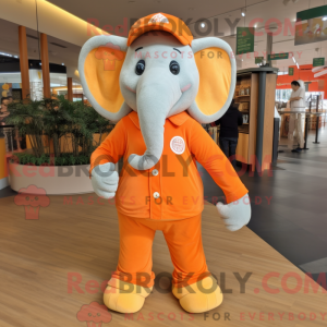 Máscara de elefante laranja...