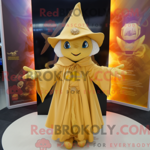 Maskot postava zlaté...