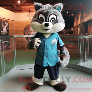 Mascot character of a Cyan...