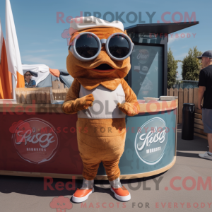 Maskot postava Rust Fish...