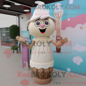 Mascot character of a Tan...