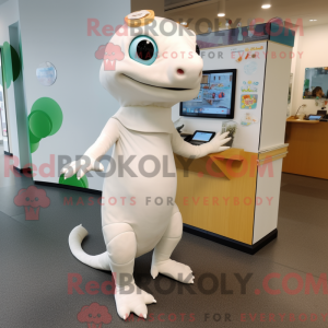 Maskottchen eines weißen...