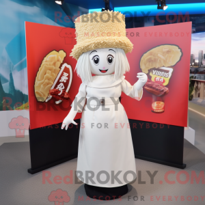 Mascot character of a White...