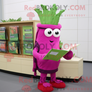 Postava maskota purpurového...