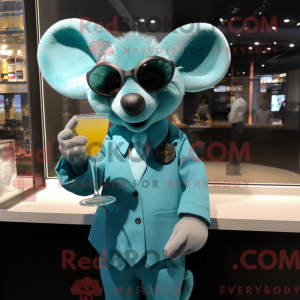 Postava maskota Teal Mouse...