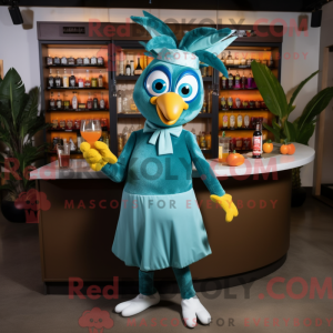 Mascot character of a Teal...