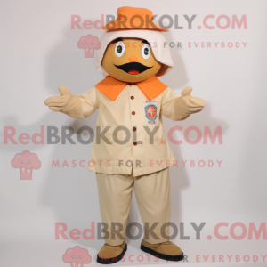 Mascot character of a Beige...