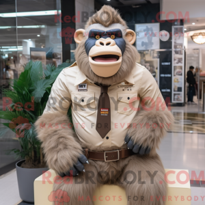 Mascot character of a Beige...