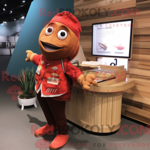 Maskot karakter af en Red...