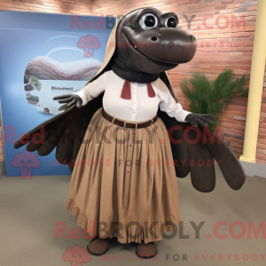 Mascot character of a Brown...
