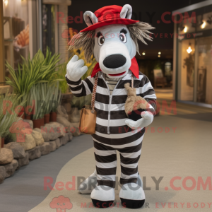 Maskot postava zebry...