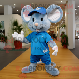 Maskottchen einer blauen...