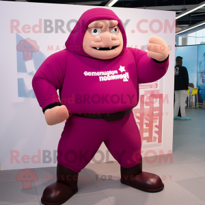 Magenta Strongman maskot...