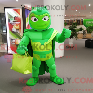 Postava maskota limetkově...