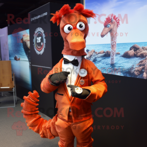 Rust Sea Horse maskot...