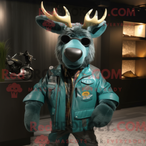 Mascot character of a Teal...